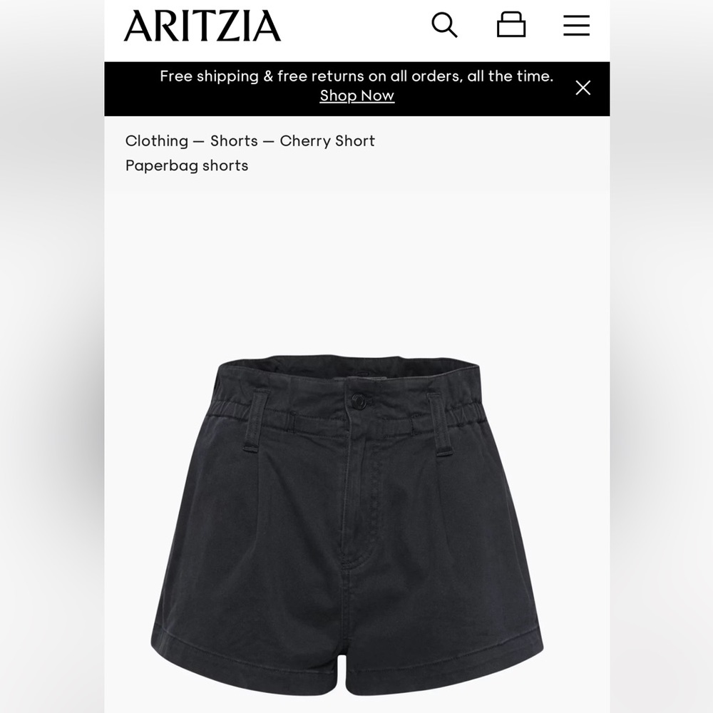 Aritzia Sunday Best Cherry Shorts